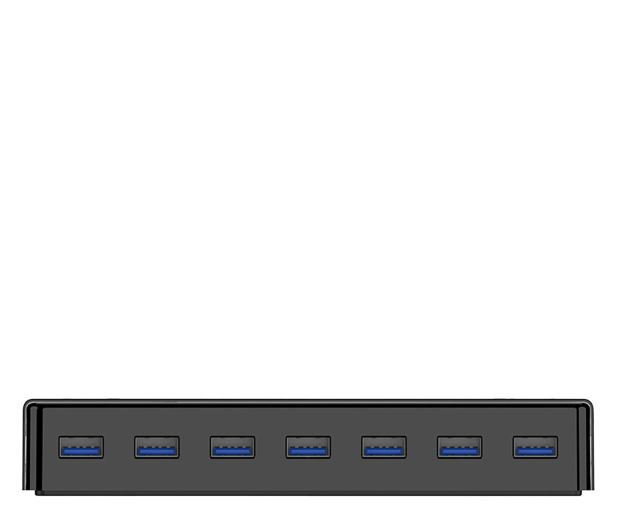 Orico 7x USB-A 3.0 - czarny - 1343436 - zdjęcie 3